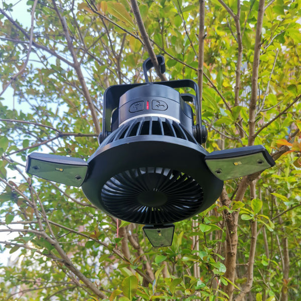 Solar Camping Light Foldable Fan