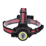 Zoomable Waterproof Headlamp T6 COB LED Headlight