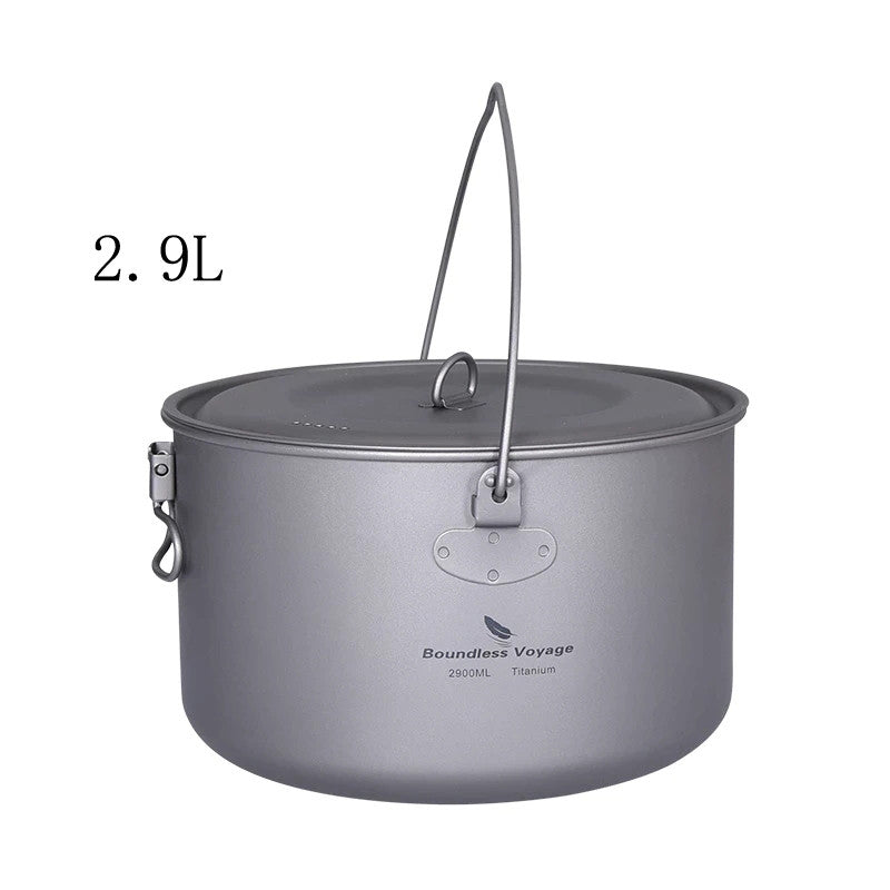 Pure Titanium Light Outdoor Cooking Pot