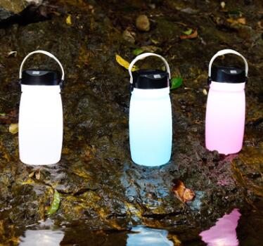 Tanbaby Portable Solar Silicone Lantern Bottle USB Rechargeable
