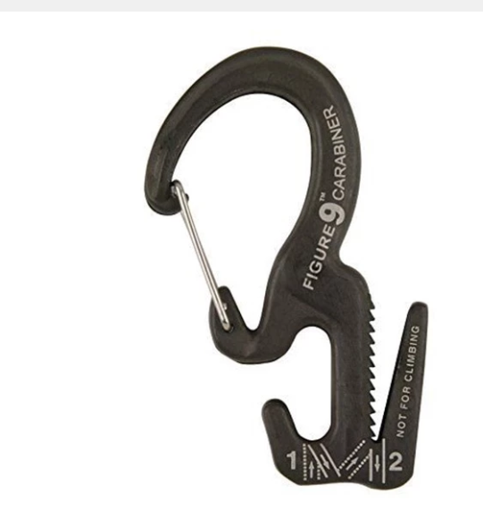 Small Aluminum Rope Tightening Mechanism With Carabiner Clip