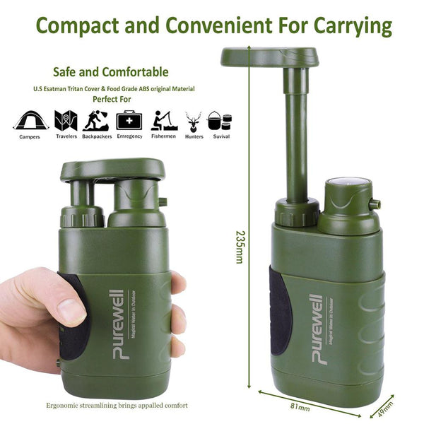 Multistage Outdoor Water Purifier for Camping