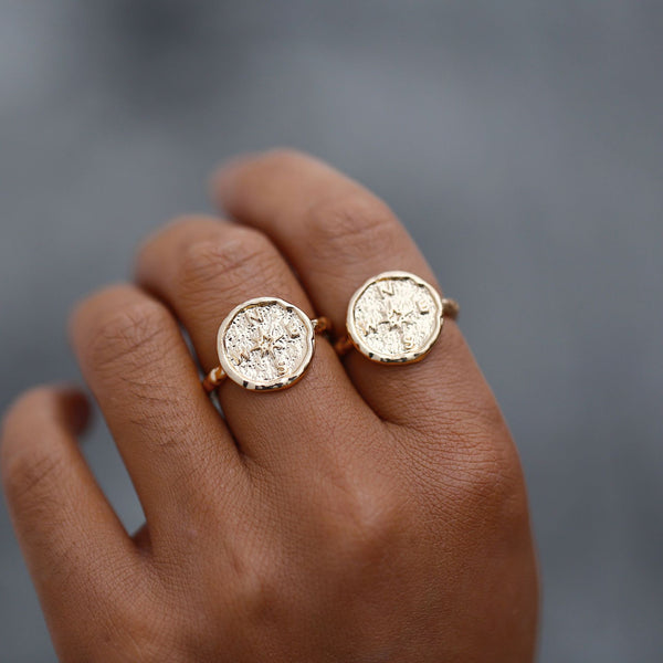 Personalized compass ring
