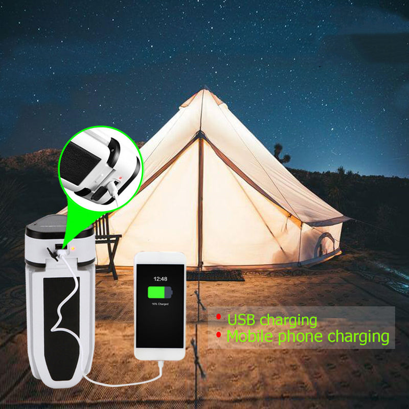 Solar charging camping light