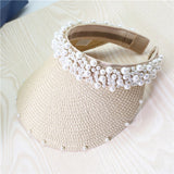 Outdoor sun protection sun pearl straw hat