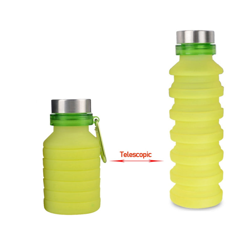 Folding Water Bottle Portable Retractable Silicone Coffee Bottle Outdoor Travel Drinking Sport Drink Kettle