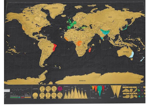 Scrapable world map
