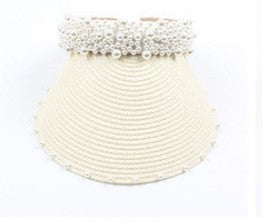 Outdoor sun protection sun pearl straw hat
