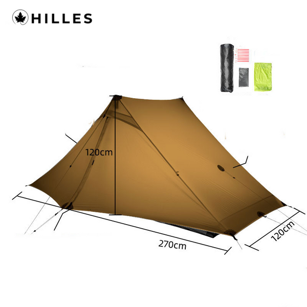 Ultra-light 20D Double-sided Silicon Coated Poleless Tent