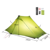 Ultra-light 20D Double-sided Silicon Coated Poleless Tent